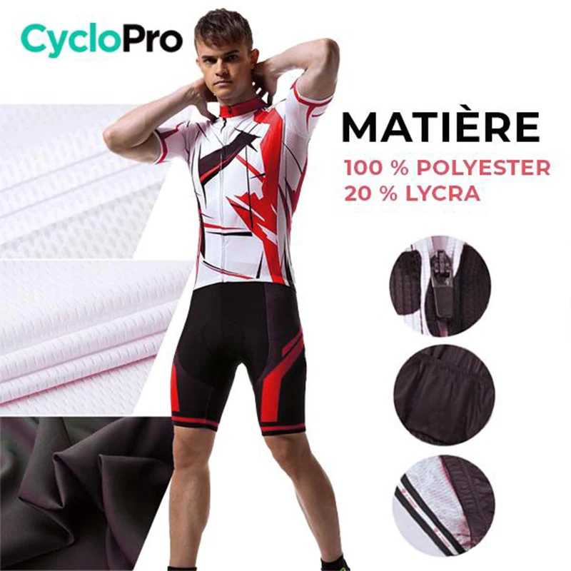 Maillot Cyclisme Route Rouge - Sensas+ - DESTOCKAGE
