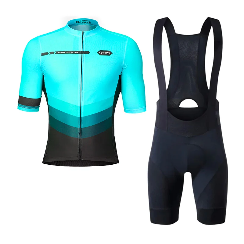 Tenue de cycliste bleu route et VTT - Agility
