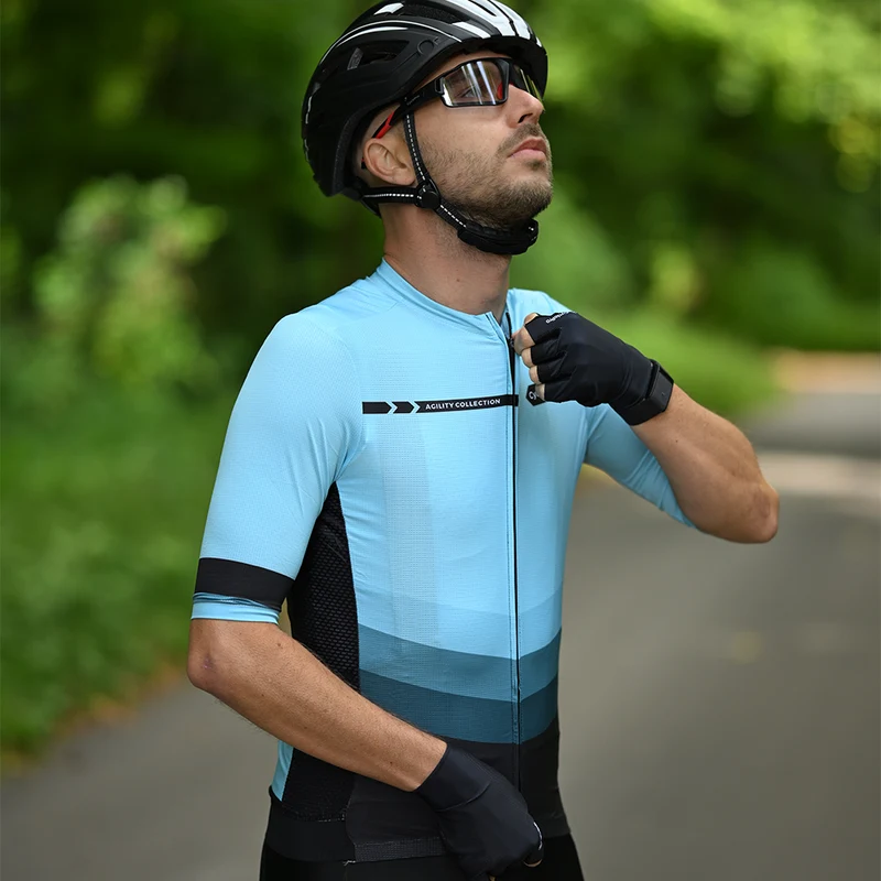 Tenue de cycliste bleu route et VTT - Agility