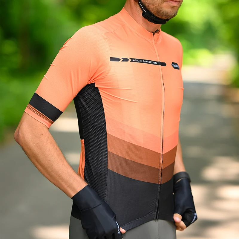 MAILLOT DE CYCLISME ORANGE - AGILITY
