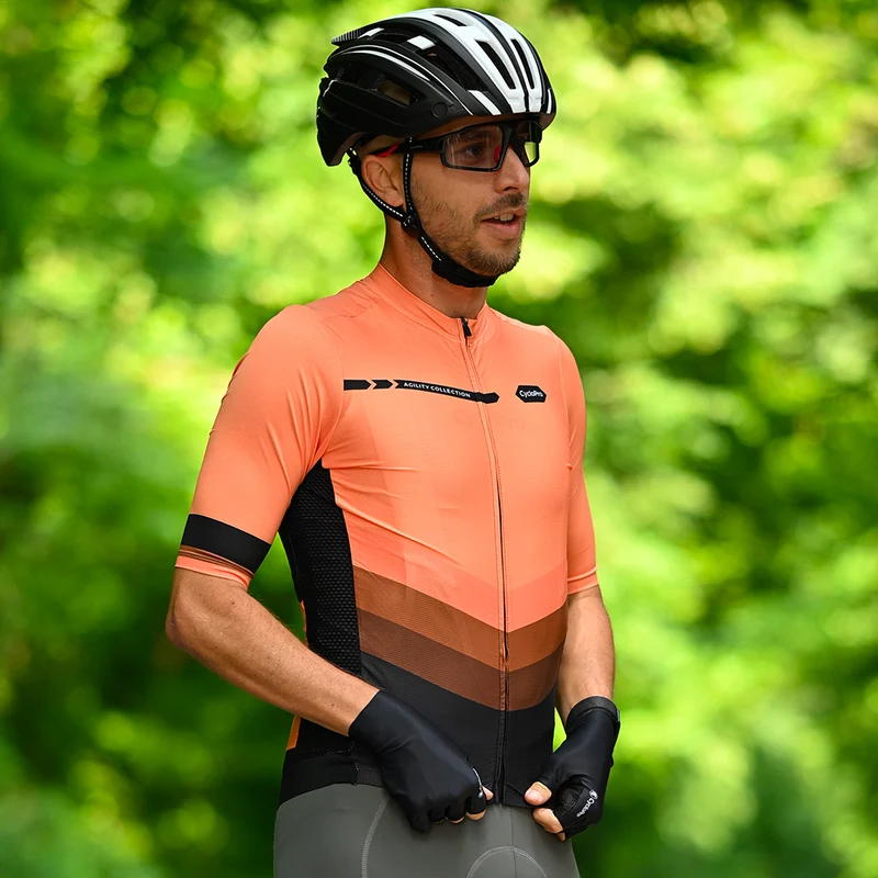 MAILLOT DE CYCLISME ORANGE - AGILITY