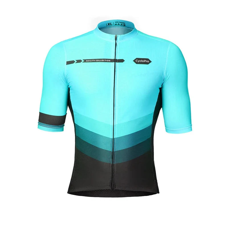 MAILLOT DE CYCLISME BLEU CIEL - AGILITY