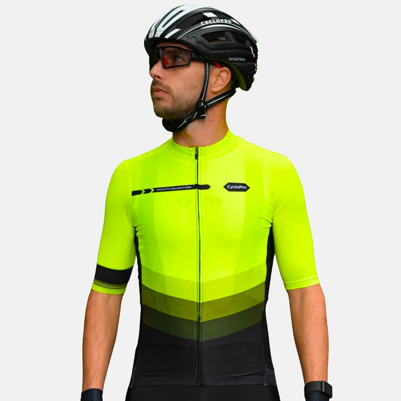 MAILLOT DE CYCLISME JAUNE - AGILITY