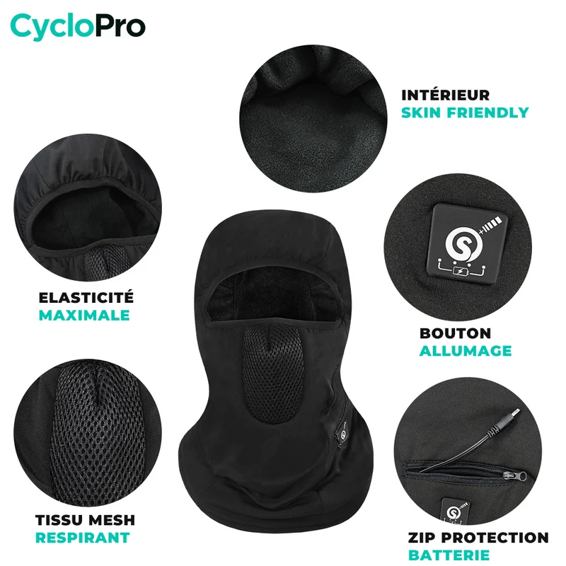 Cagoule Vélo Chauffante - HeatingPlus