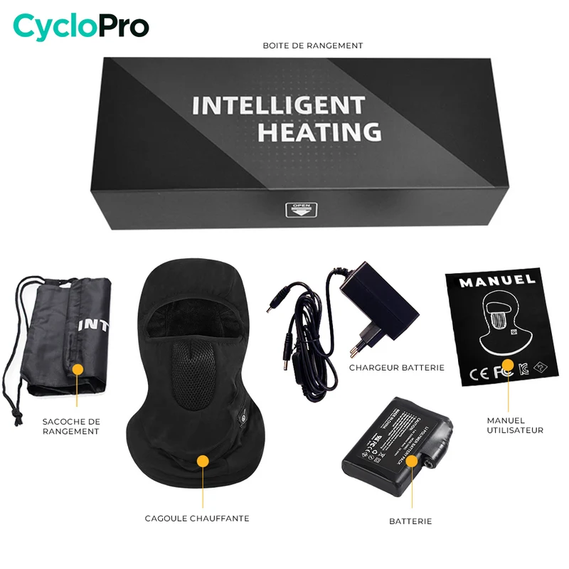 Cagoule Vélo Chauffante - HeatingPlus