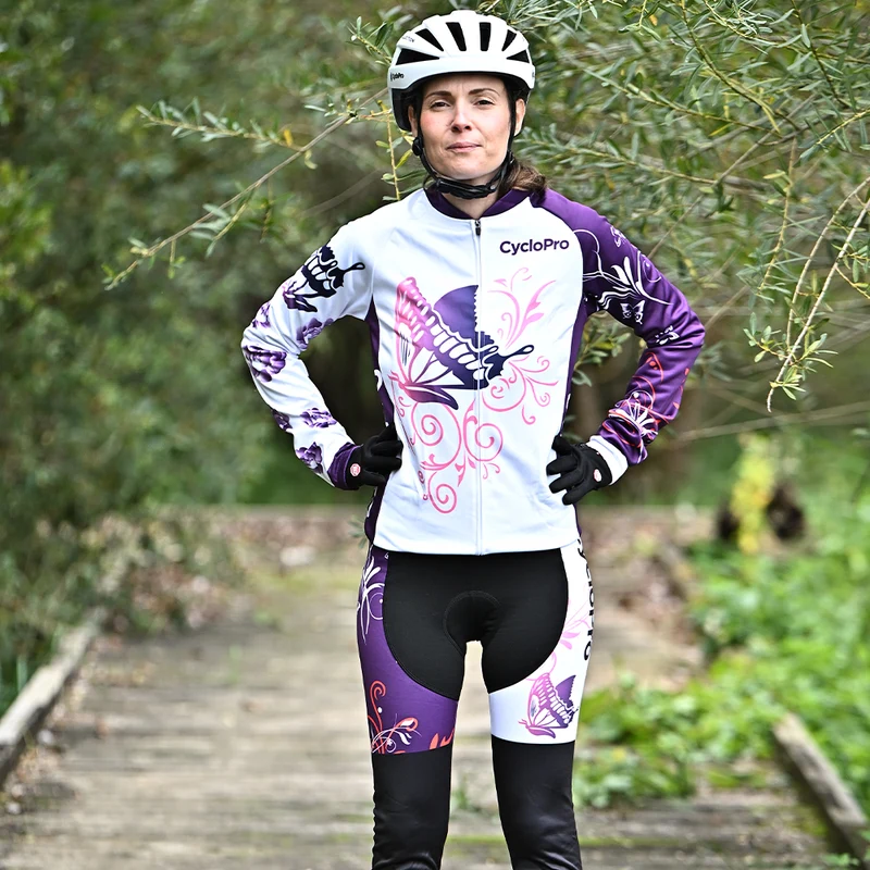 MAILLOT LONG DE CYCLISME BUTTERFLY - HIVER