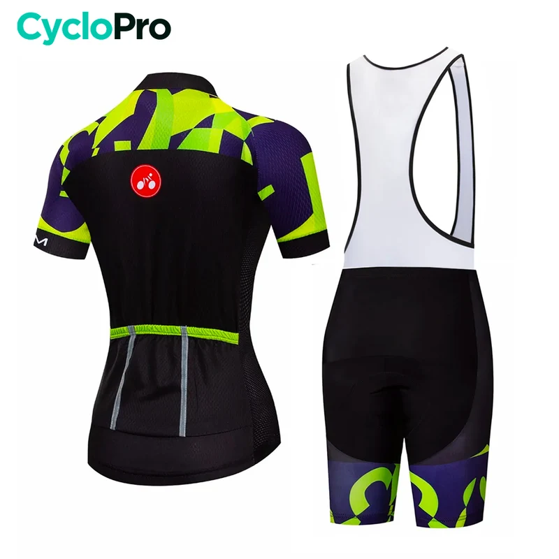 Tenue Vélo de Route Noire et Verte - Heart