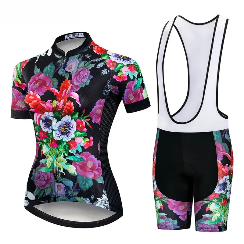 Tenue Vélo de Route Colorée - Floral+
