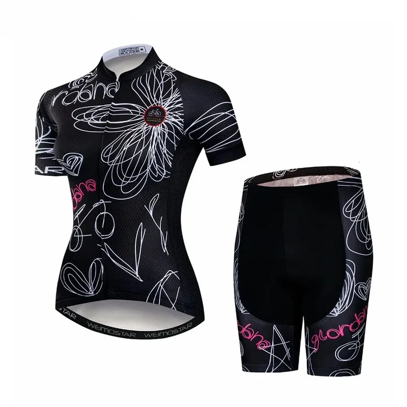 Tenue Vélo de Route Noire - Drawing+