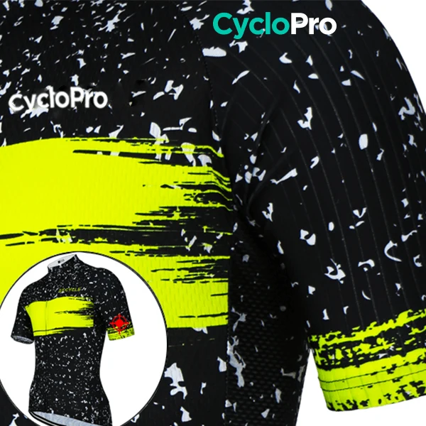 Maillot de cyclisme Jaune - Galaxy+ - DESTOCKAGE