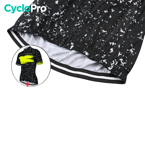Maillot de cyclisme Jaune - Galaxy+ - DESTOCKAGE