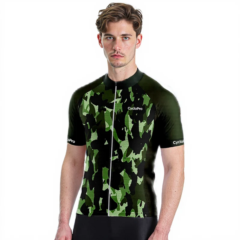 Maillot Cyclisme Route Vert Feuille - Militaro+