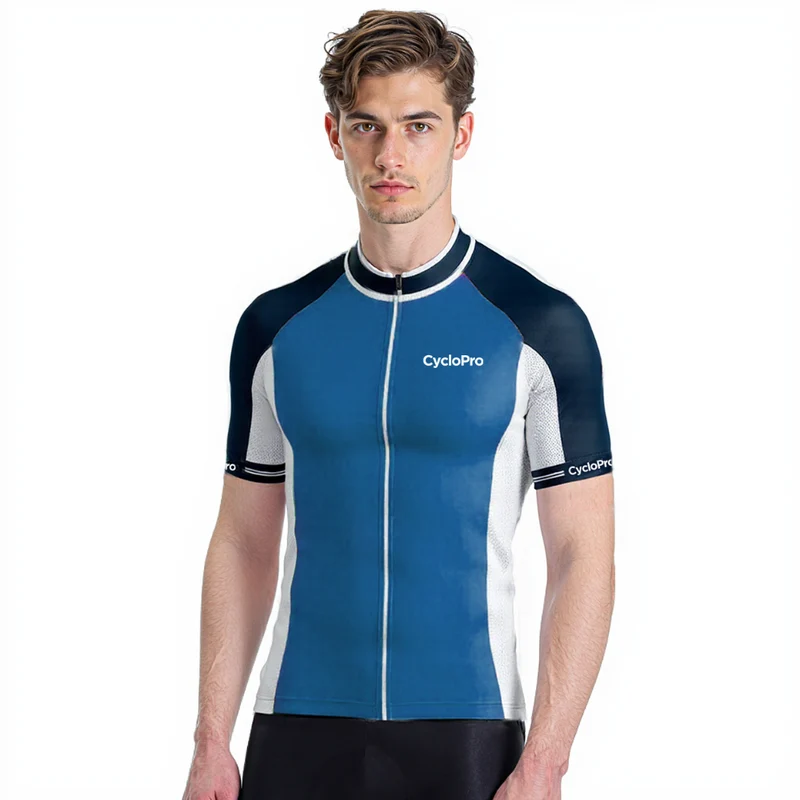 Maillot Cyclisme Route Bleu - Uni+