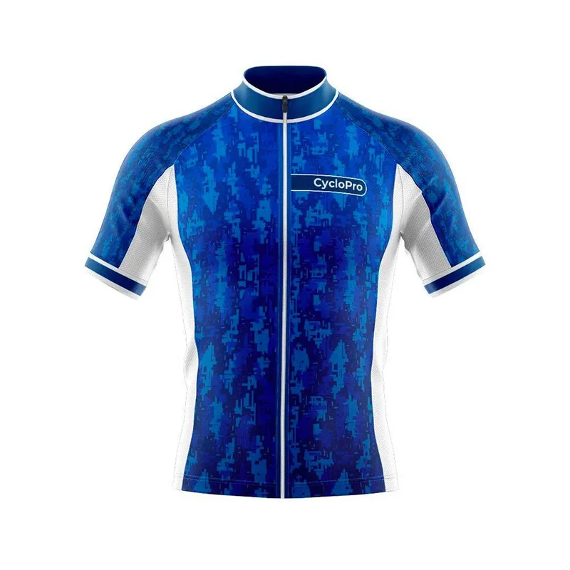 Maillot Cyclisme Route Bleu - Pixel+