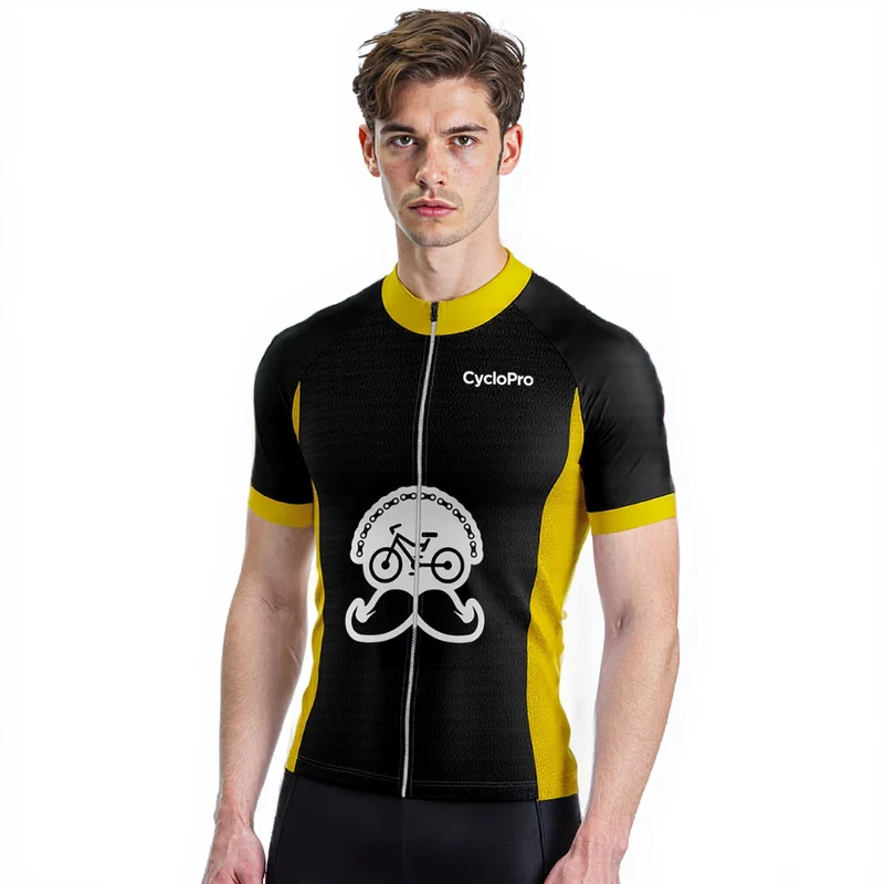 Maillot Cyclisme Route Jaune - Fleur de l'age