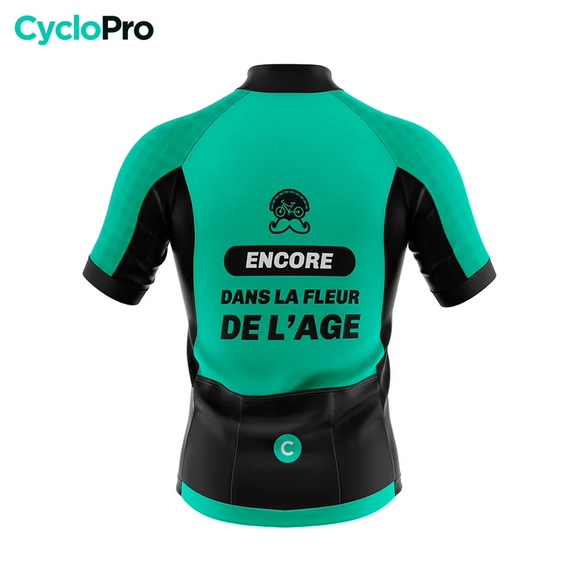Maillot Cyclisme Route Turquoise - Fleur de l'age