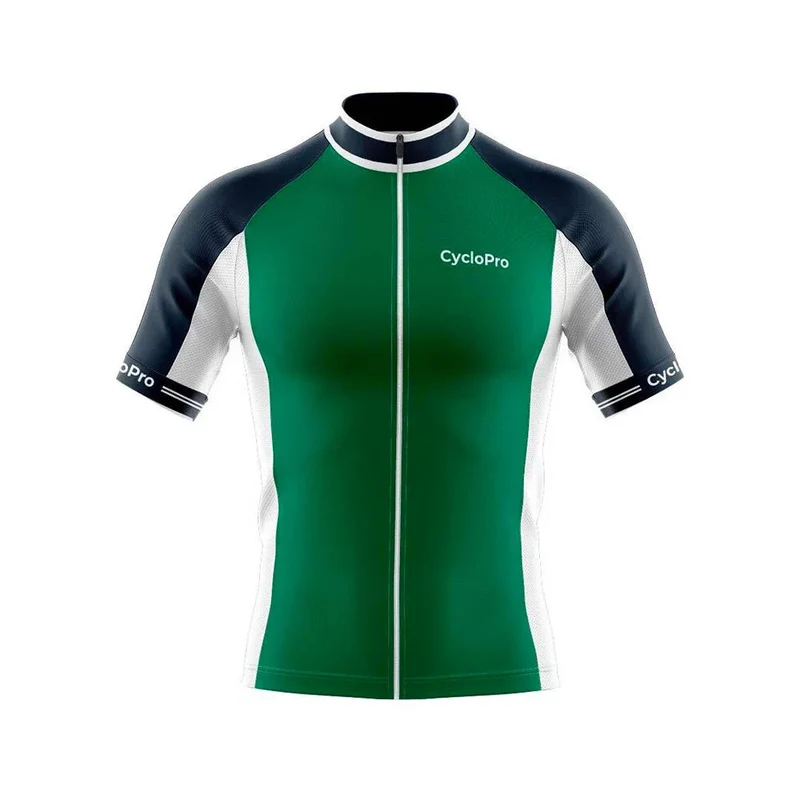 Maillot Cyclisme Route Vert - Uni+