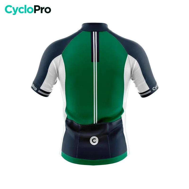 Maillot Cyclisme Route Vert - Uni+