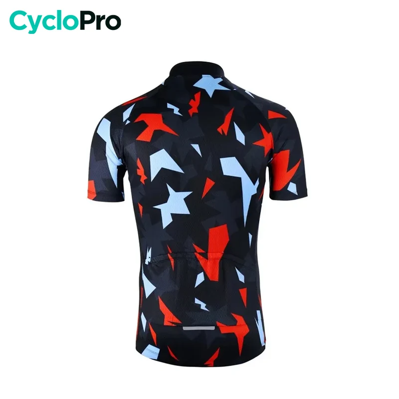 Maillot Cyclisme Route Rouge et Bleu - Mosaique