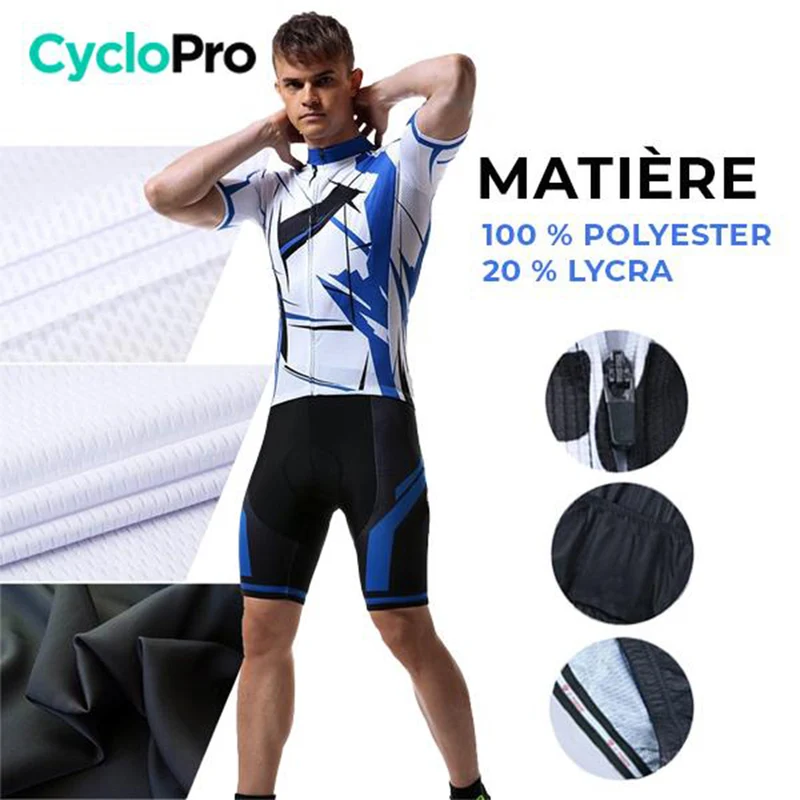 Maillot Cyclisme Route Bleu - Sensas+