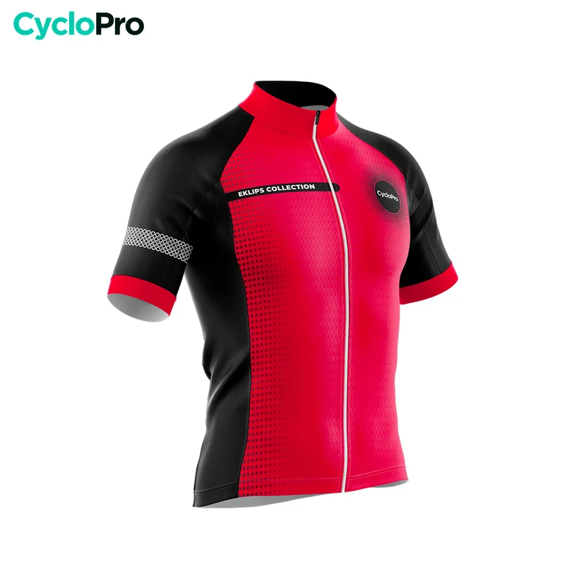Pack Été Complet Rouge Eklïps - Tenue Cycliste + Mitaines + Chaussettes + Lunettes