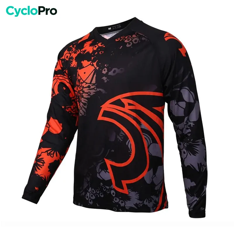 Maillot Vtt homme manche longue noir et rouge | AgilityMax
