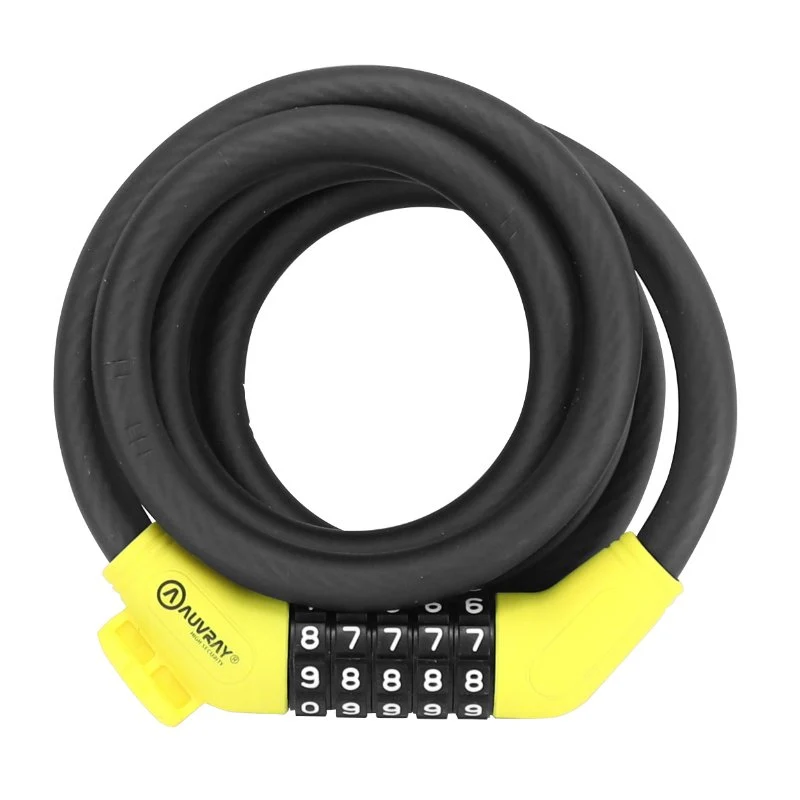 AUVRAY ANTIVOL VELO SPIRAL A COMBINAISON / CODE DIAM 12 mm L 1.50 M AVEC SUPPORT