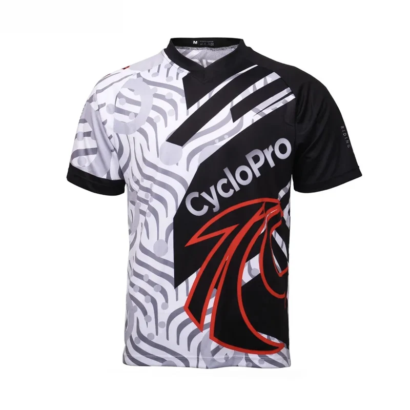 Maillot Vtt homme manche courte gris et rouge | AgilityMax