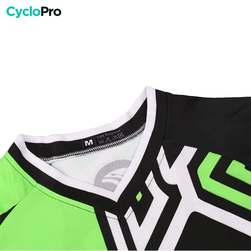 Maillot Vtt homme manche courte noir et vert fluo | AgilityMax