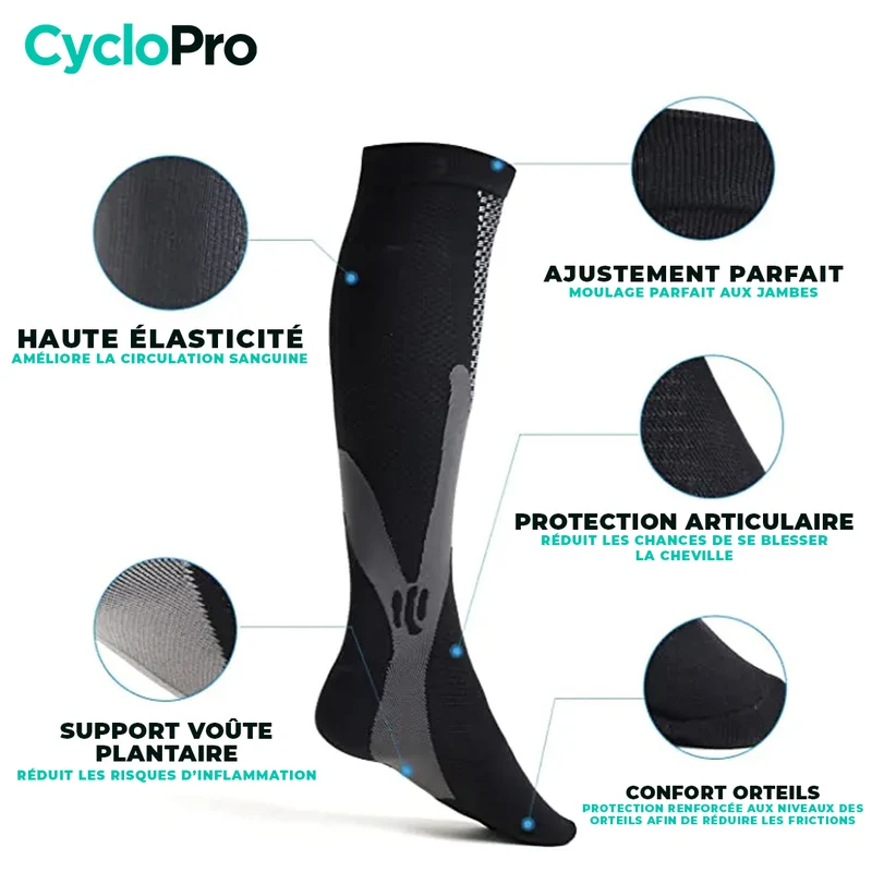 Chaussettes de récupération vélo - CompressorMax
