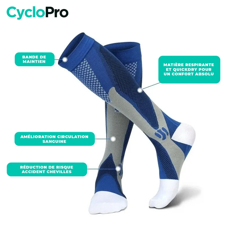 Chaussettes de récupération vélo - CompressorMax