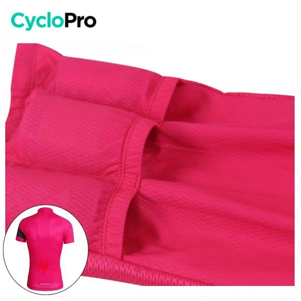 MAILLOT VÉLO DE ROUTE ROSE - ÉLÉGANCE+