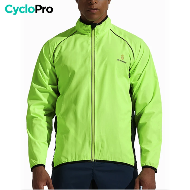 Veste de cyclisme coupe-vent et réfléchissant