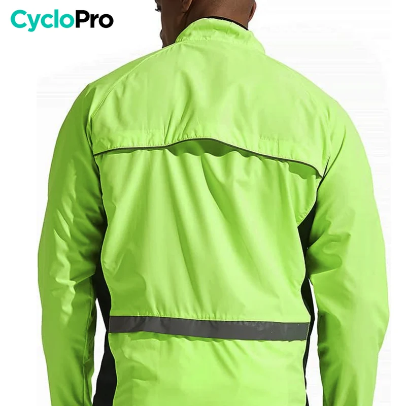 Veste de cyclisme coupe-vent et réfléchissant