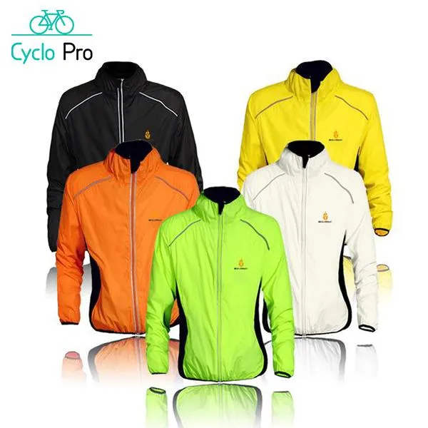 Veste de cyclisme coupe-vent et réfléchissant