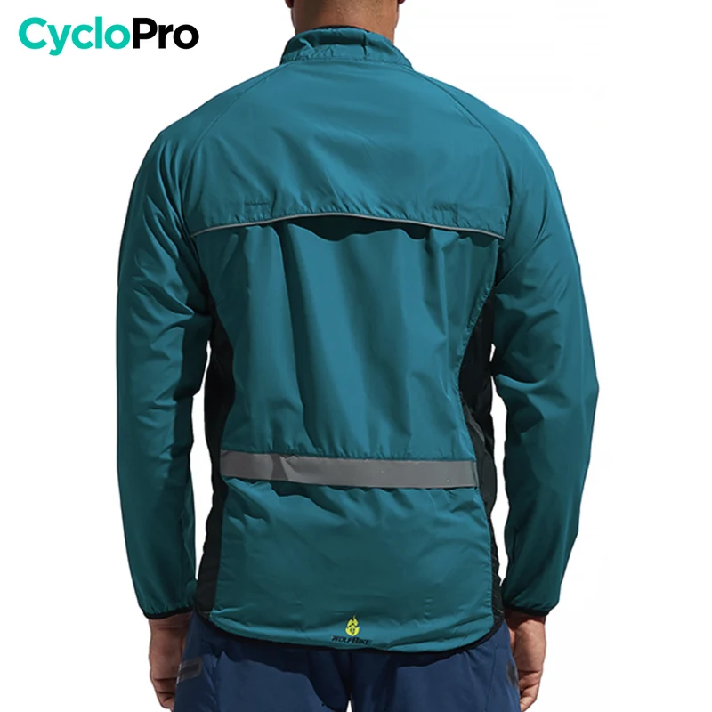 Veste de cyclisme coupe-vent et réfléchissant