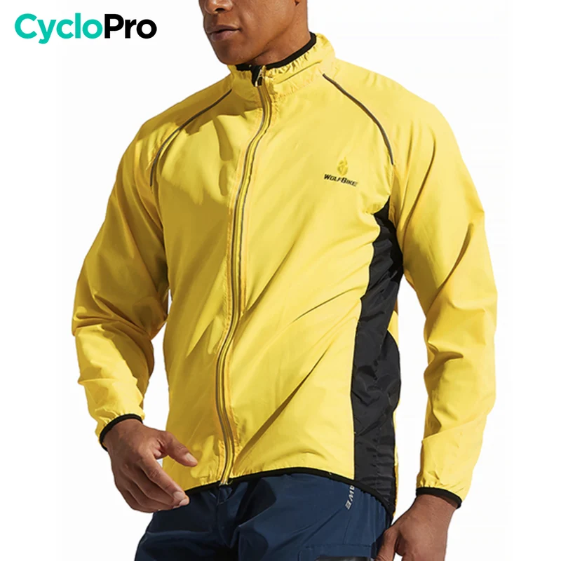 Veste de cyclisme coupe-vent et réfléchissant