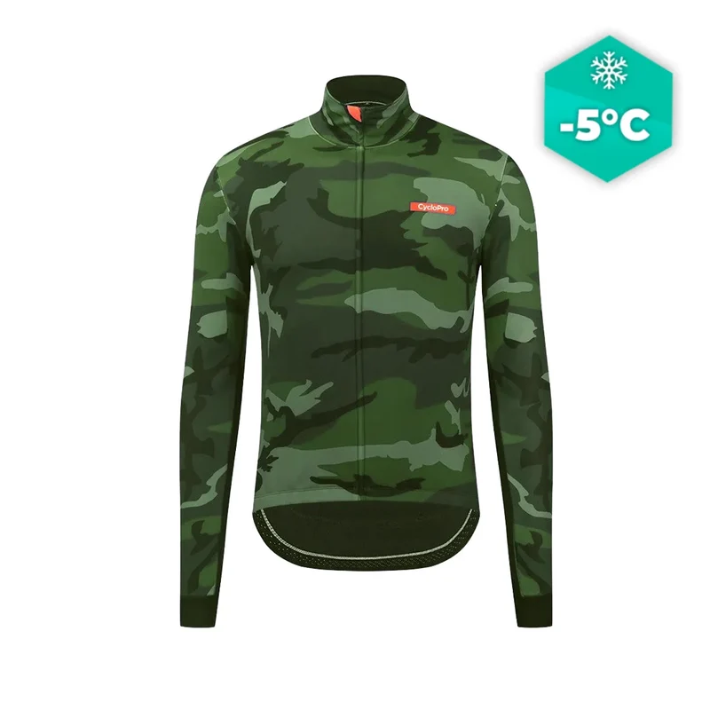 Veste Thermique de cyclisme verte - Commandeur