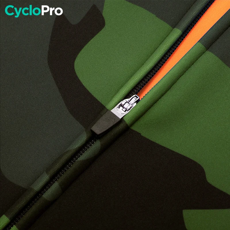 Veste Thermique de cyclisme verte - Commandeur