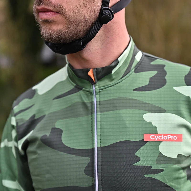 Veste Thermique de cyclisme verte - Commandeur