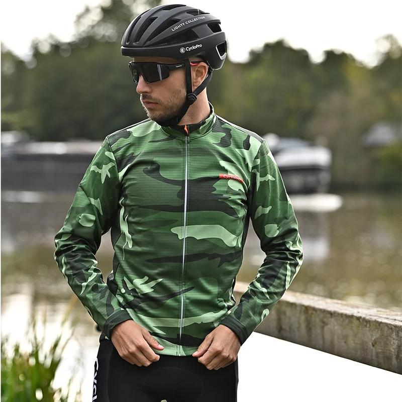 Veste Thermique de cyclisme verte - Commandeur
