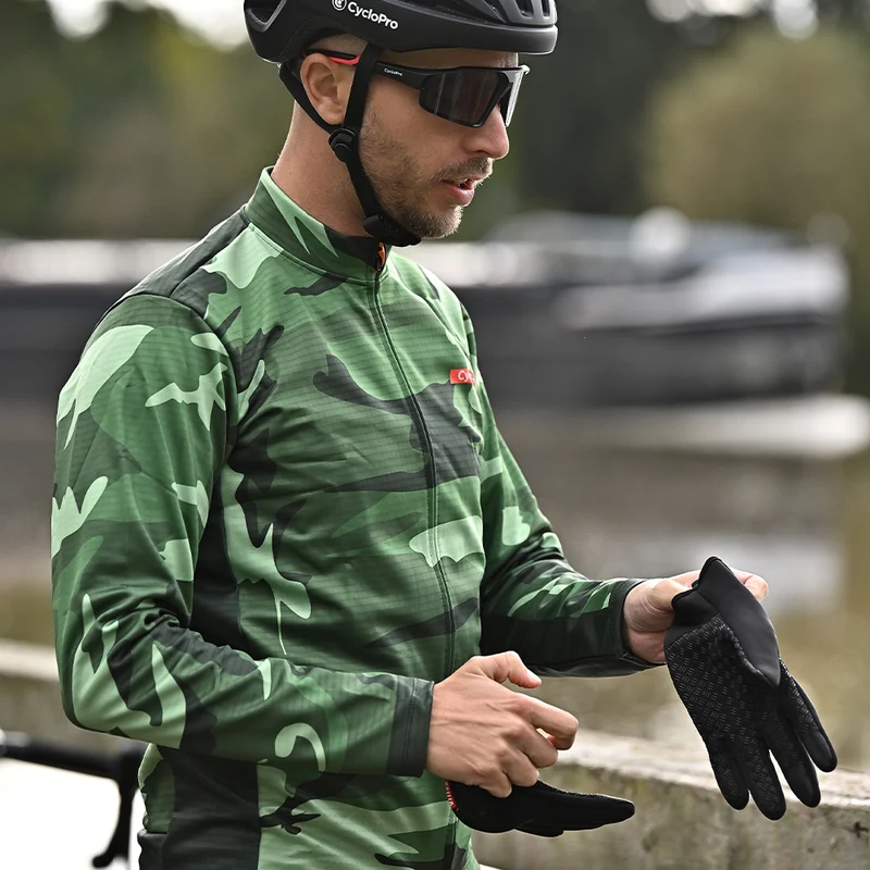 Veste Thermique de cyclisme verte - Commandeur