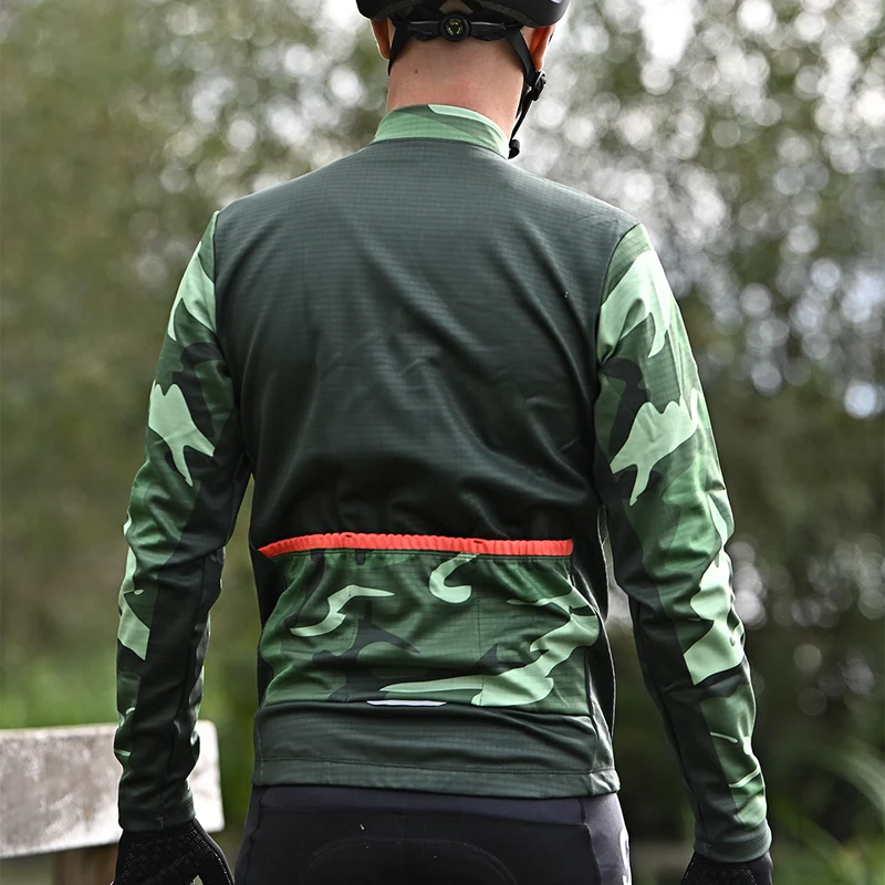 Veste Thermique de cyclisme verte - Commandeur
