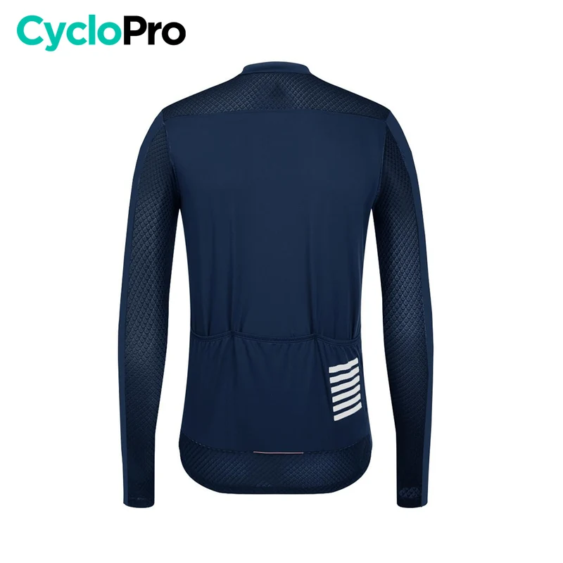 MAILLOT DE CYCLISME AUTOMNE BLEU MARINE - PRO FIT