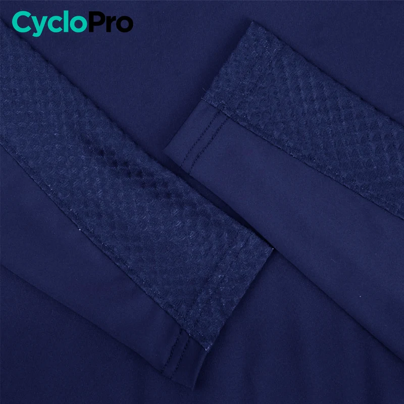 MAILLOT DE CYCLISME AUTOMNE BLEU MARINE - PRO FIT