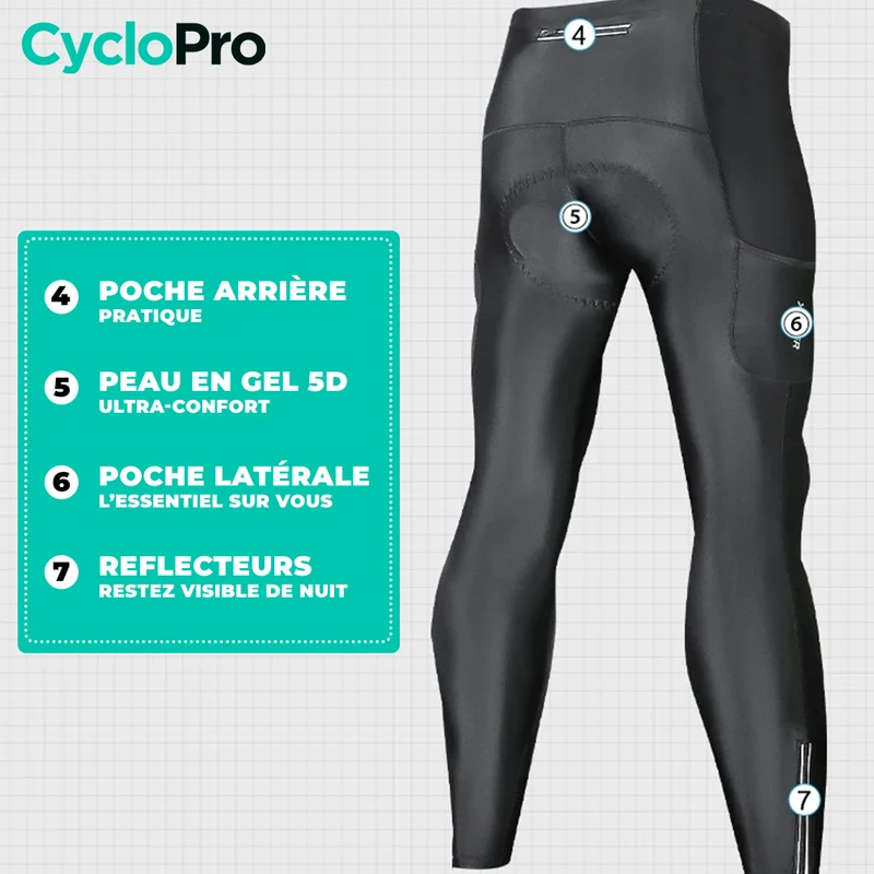 Collant Cycliste Thermique Homme - Practical+