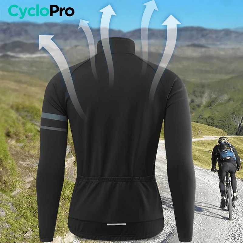 Veste Thermique Cyclisme Noire - Mountain+