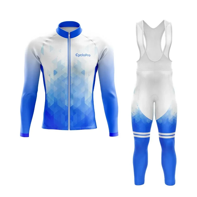TENUE CYCLISTE AUTOMNE HOMME BLEUE - CRISTAL+