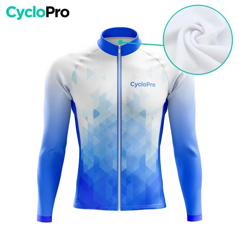 TENUE CYCLISTE AUTOMNE HOMME BLEUE - CRISTAL+