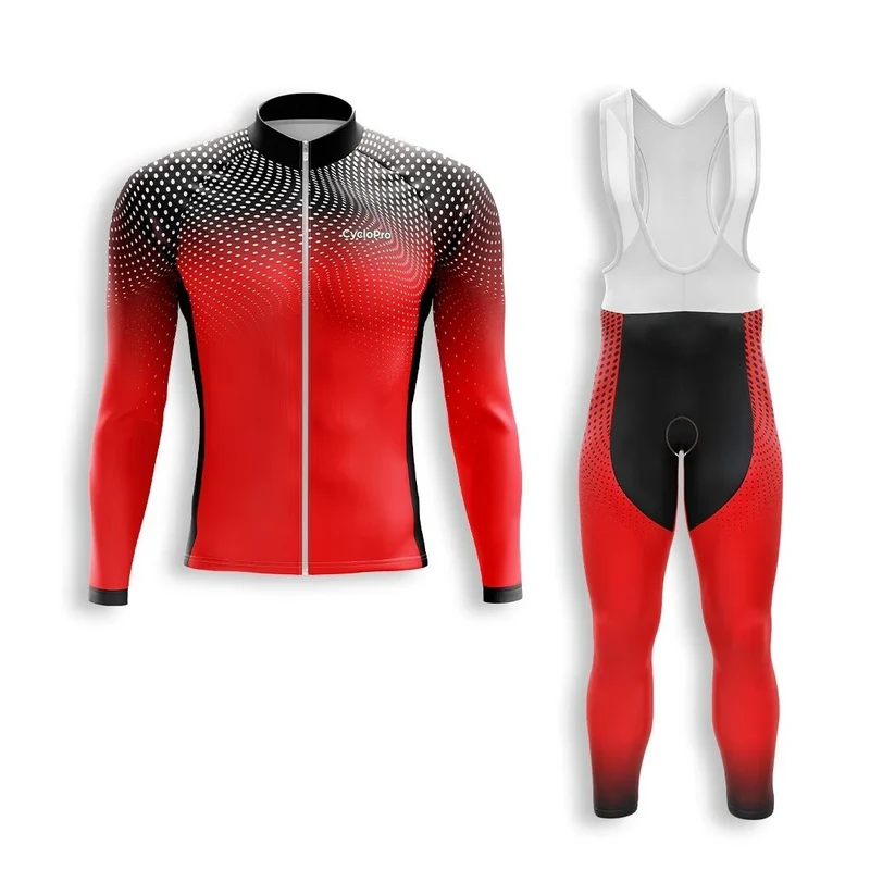 TENUE CYCLISTE AUTOMNE HOMME ROUGE - DIMENSION+